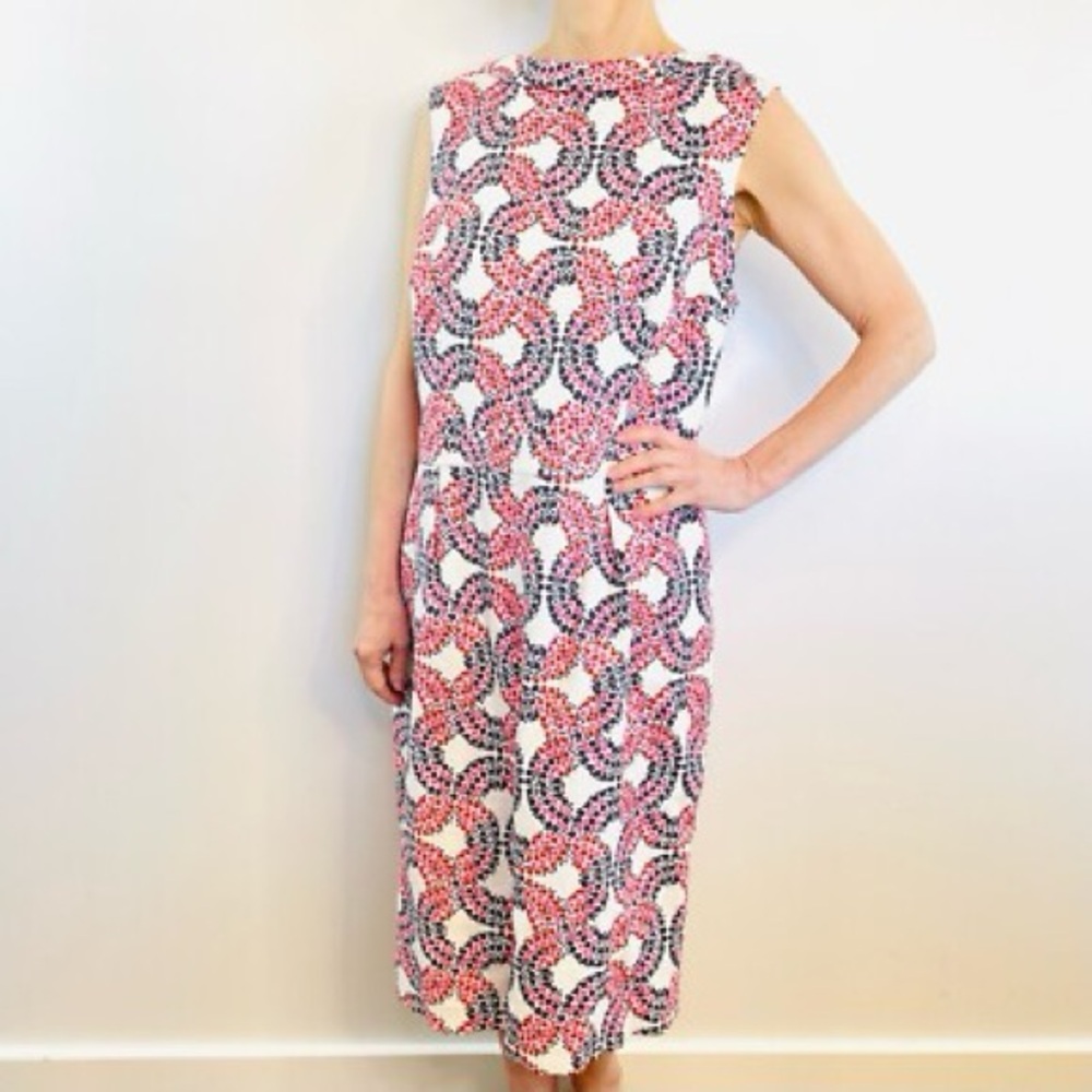 Boden Martha Geometric Floral Sheath Dress 16 Regular